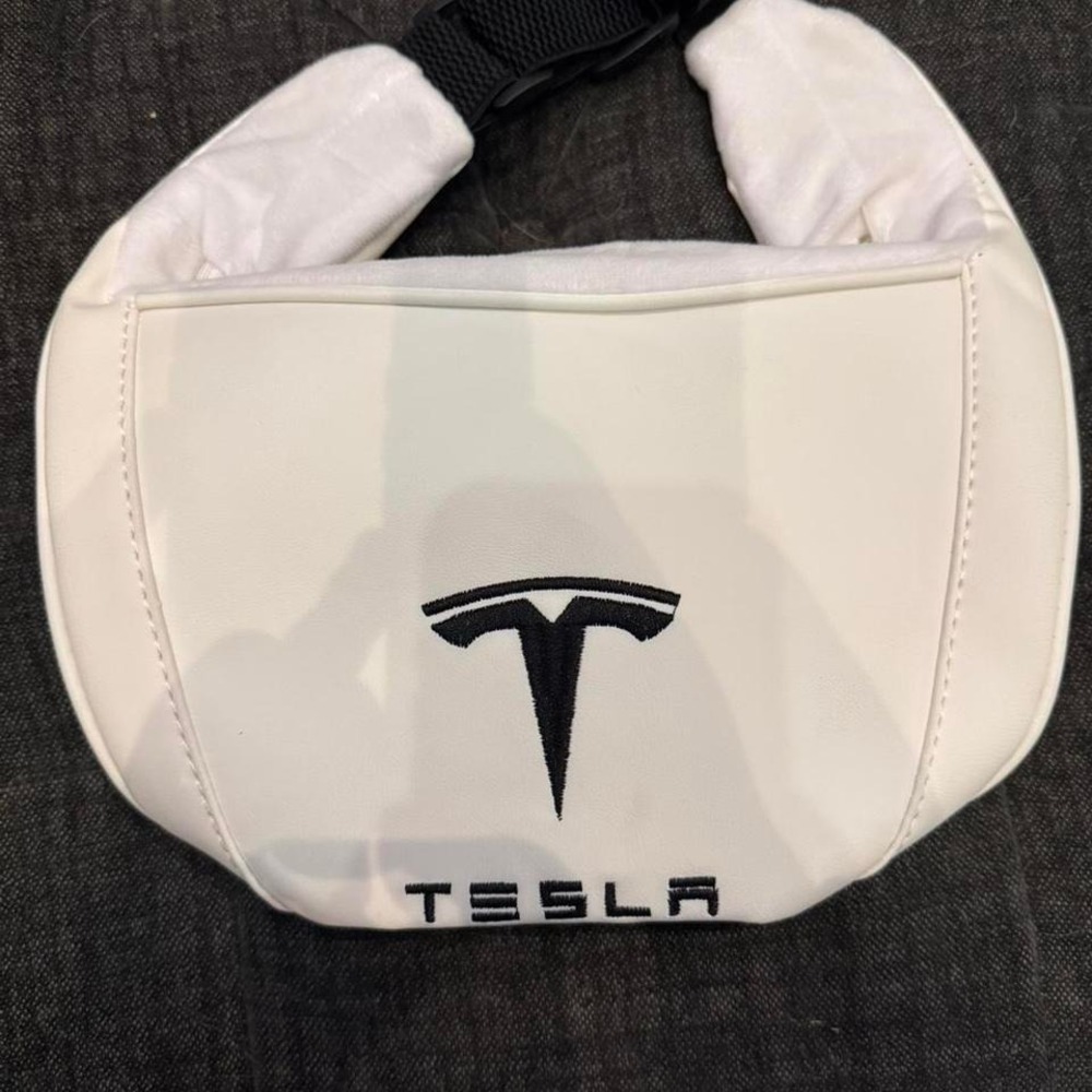 White Tesla neck pillow #tesla #luxury #caraccessories